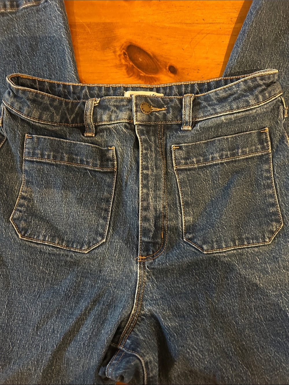 ROLLA'S Blue Denim Women's Overalls with Front Patch Pockets